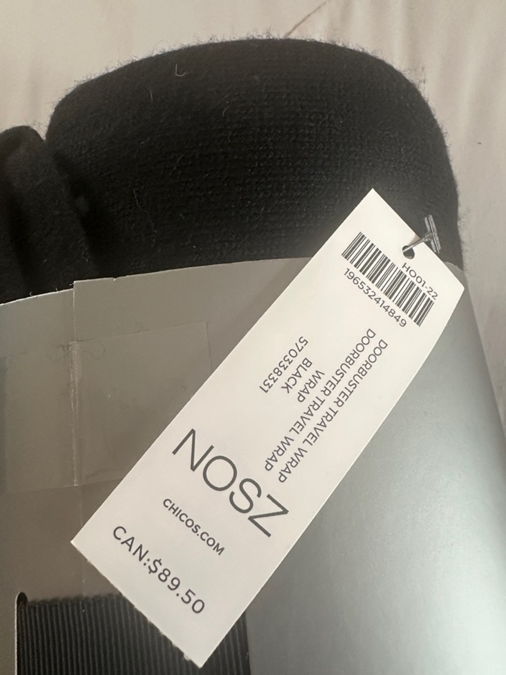 NWT Chico's Black Travel Wrap Scarf
34 x 80 - Picture 3 of 4